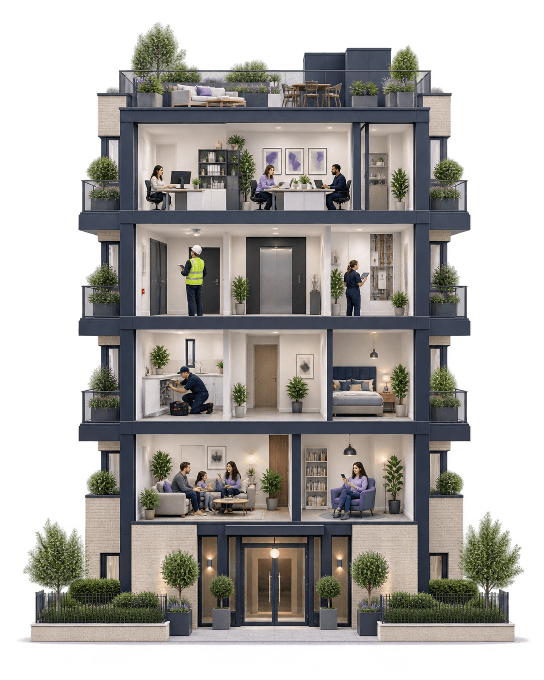 A well-managed residential block ready for a connected record