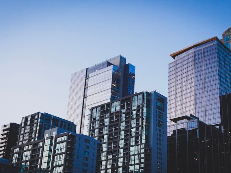 Modern apartment buildings featured in the electrical safety guide