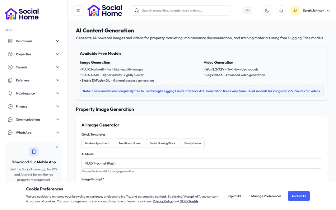 AI insights panel with recommended actions