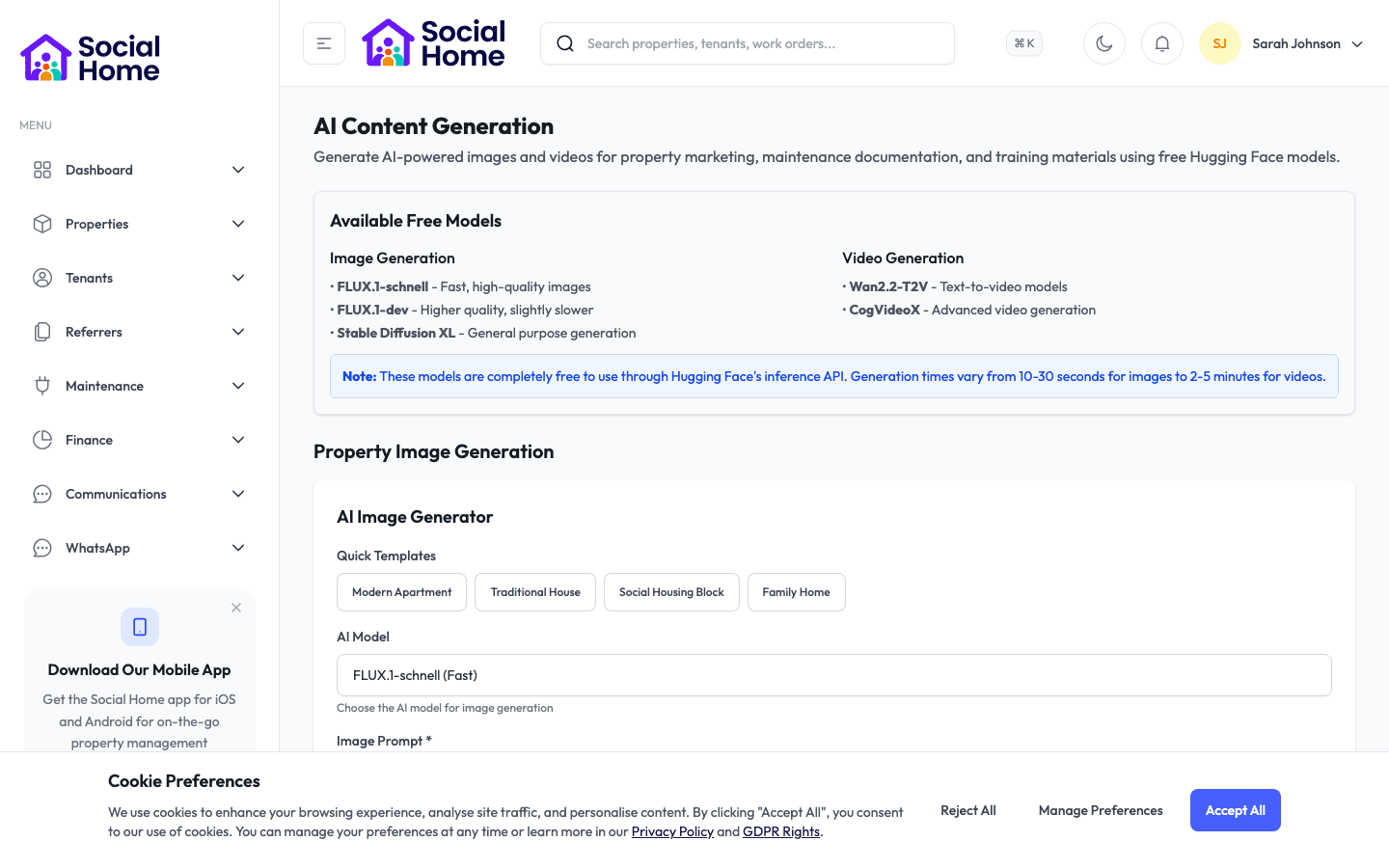 AI insights panel with recommended actions